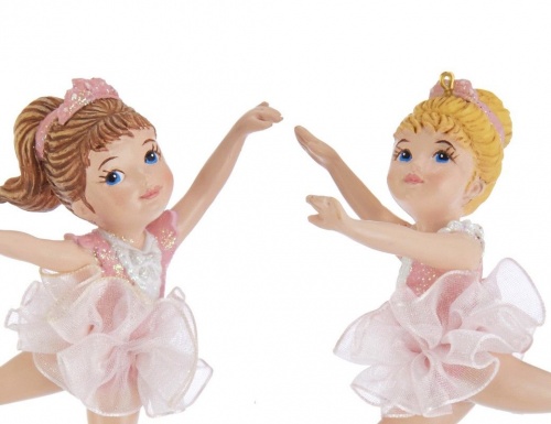 Набор ёлочных игрушек "Подружки балериночки", полистоун, 9.5 см (2 шт.), Kurts Adler фото 2