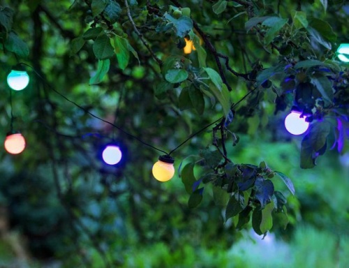 Электрогирлянда "Пастельные шары", 20 LED-огней, 9.5+3 м, черный провод, уличная, Kaemingk фото 5