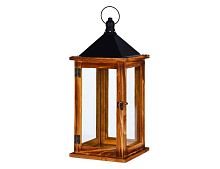 Винтажный подсвечник-фонарь ГРАЦ, деревянный, 41 см, Koopman International