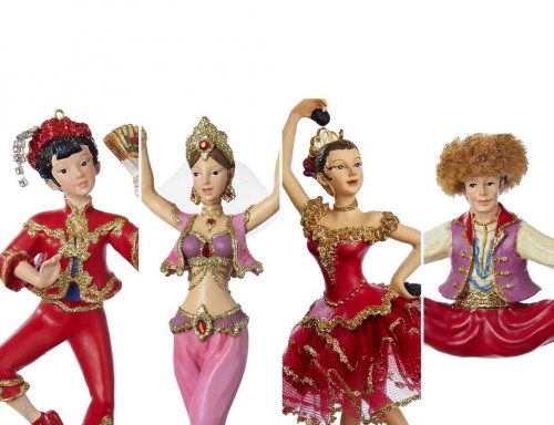 Набор ёлочных игрушек "Танец кукол из балета 'щелкунчик'", полистоун, 16.5 см (4 шт.), Kurts Adler фото 2