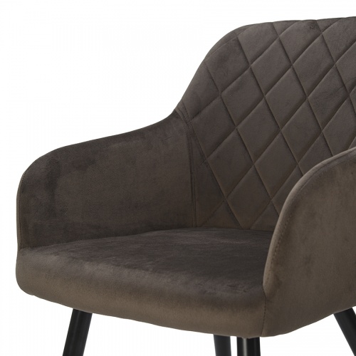 Кресло beata, велюр, коричневое фото 11