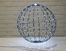 Подвесное светящееся украшение ШАР ЛЕМОНД, 240 холодных белых LED-огней, 40 см, таймер, уличное, Koopman International