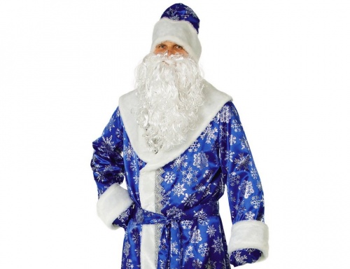 Карнавальный костюм Дед Мороз сатин, синий, размер 54-56, Батик, Батик фото 2