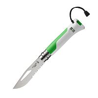 Нож Opinel №8 Fluo Green, зеленый