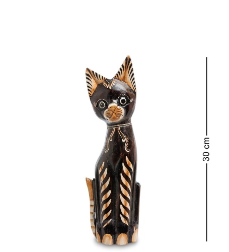 99-246 Фигурка «Кошка» н-р из трех 30,25,20 см (албезия, о.Бали) фото 2