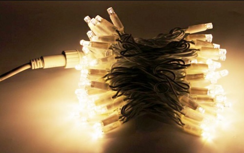 Светодиодная гирлянда "Нить" RUBI, 120 тёплых белых LED-огней, 12+1.5 м, коннектор, белый каучук, уличная, SNOWHOUSE фото 2