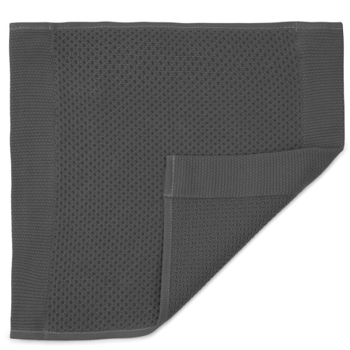 Полотенце для лица вафельное темно-серого цвета из коллекции essential, 30х30 см фото 3