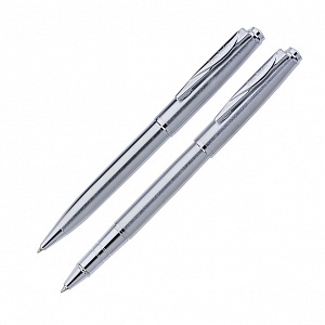 Набор подарочный Pierre Cardin Pen&Pen - Silver, ручка шариковая + ручка роллер