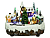Светодинамическая миниатюра КРИСТМАС ДЭНС (с ёлочкой) с разноцветными LED-огнями, музыкой и динамикой, полистоун, 17х13 см, батарейки, Kaemingk (Lumineo)