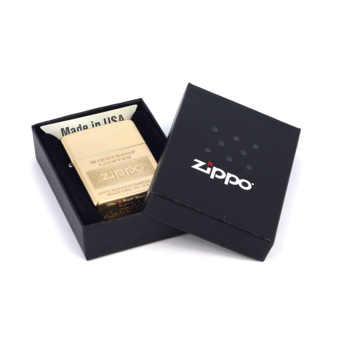 Зажигалка ZIPPO Classic с покрытием High Polish Brass, латунь/сталь, золотистая, 36x12x56 мм, 28145 фото 4