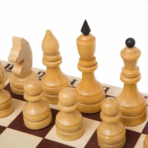 Шахматы турнирные утяжеленные в комплекте с доской (Орлов) фото 2