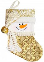 Носок для подарков "Снеговичок", 30,5 см, Новогодняя сказка