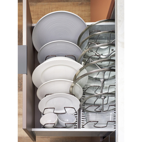 Органайзер для посуды ronja, 26,8х20,5 см, светло-серый/темно-сливовый фото 7