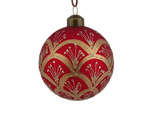 Набор ёлочных шаров АРТИФИС, стекло, красный, 10 см, 9 шт., Due Esse Christmas
