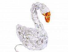 Лебедь светящийся "Хрустальный", акрил, 30 см, 32 холодных белых LED ламп, Edelman