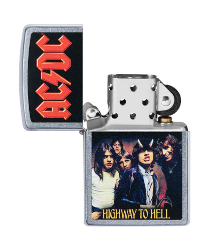 Зажигалка Zippo AC/DC®, покрытие Street Chrome™, латунь/сталь, серебристая, матовая фото 3