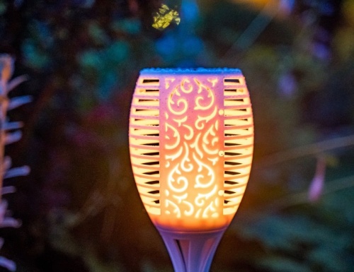 Садовый фонарь на солнечной батарее "Алегриа", с эффектом живого пламени, 72 LED-огня, 12x62.5 см, Kaemingk фото 2
