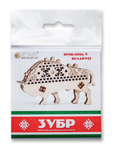 Деревянный конструктор-брелок EWA "Эвик: Зубр" фото 2