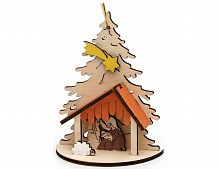 Подвеска "Ёлочное волшебство - рождество", дерево, 8х4.5х10.5 см, Sigro