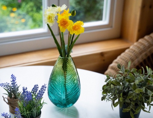 Элитные искусственные цветы "Нарциссы", полиэстер, 9х40 см, разные цвета, Kaemingk фото 5