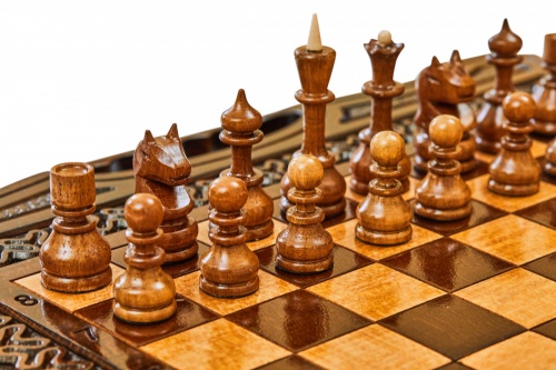 Шахматы + нарды резные Бриз-2 50, Haleyan фото 4