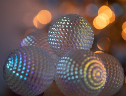 Электрогирлянда "Радужные шарики", 10 тёплых белых LED-огней, 1.8 м, таймер, батарейки, Kaemingk фото 2