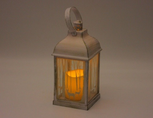 Фонарик "Зимний лес - берёзы", с LED-свечой, 10.5х10.5х22.5 см, разные модели, Edelman фото 2