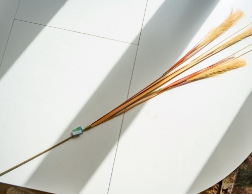 Декоративная ветка "Пёрышки ковыля", полиэстер, песочная, 115 см, Kaemingk фото 4