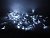 Светодиодная гирлянда нить Rich Led Cap 10 м, 100 холодных белых LED ламп, мерцание, белый ПВХ, соединяемая, IP65, Rich LED