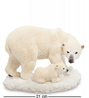 WS-706 Статуэтка "Белый медведь с детенышем"