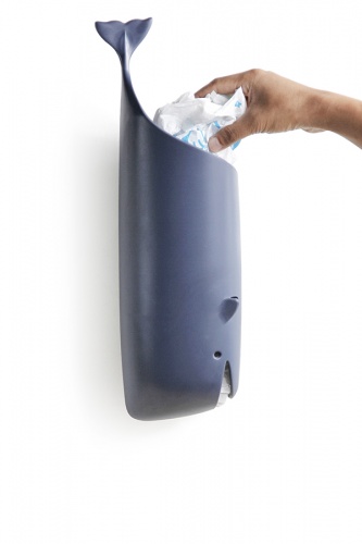 Держатель для пакетов и туалетной бумаги moby whale синий фото 3
