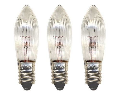 Набор запасных ламп прозрачных, для рождественских горок и светильников, 10-55 V, 3 штуки, STAR trading фото 2