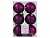 Набор однотонных пластиковых шаров матовых, цвет: фиолетовый, 80 мм, упаковка 6 шт., Kaemingk