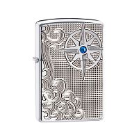 Зажигалка ZIPPO Armor™ с покрытием High Polish Chrome, латунь/сталь, серебристая, 36x12x56 мм, 28809