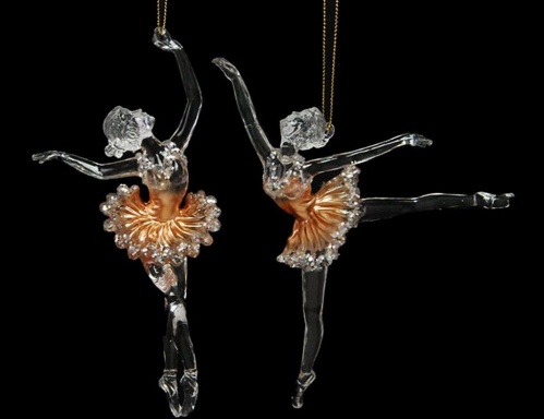 Ёлочное украшение "Балерина", акрил, прозрачно-розовая, 15 см, разные модели, Forest Market фото 2