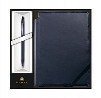 Набор подарочный Cross - Click Midnight Blue, шариковая ручка + записная книжка