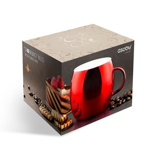 Фарфоровая кружка asobu sparkling mugs, mug 550 silver фото 3