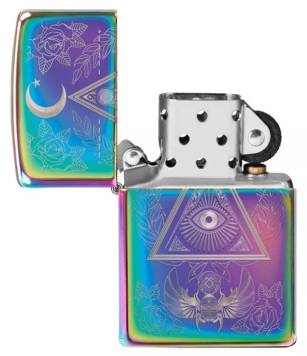 Зажигалка Zippo Classic с покрытием Multi Color, латунь/сталь, разноцветная, глянцевая, 36x12x56 мм фото 4