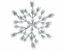 Хвойная Снежинка Аврора заснеженная с блестками, "Литая" 100% (Kaemingk)