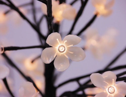Светодиодное дерево "Цветущая яблоня", 192 теплых белых LED-огня, 1,8+5 м, уличное, Kaemingk фото 2