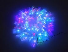 Оптиковолоконный венок СЕВЕРНОЕ СИЯНИЕ, белый, разноцветные светодиоды, мерцающий, 50 см, Edelman, Luca