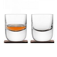 Набор из 2 стаканов renfrew whisky с деревянными подставками 270 мл, G1211-09-301