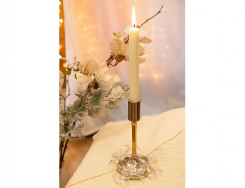 Мини-венок для свечей и декорирования "Хрустальные цветы", 13 см, Swerox фото 2