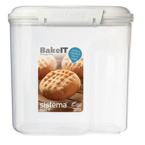 Контейнер SISTEMA BAKE-IT с мерным стаканом 2,4 литра, из пластика фото 2