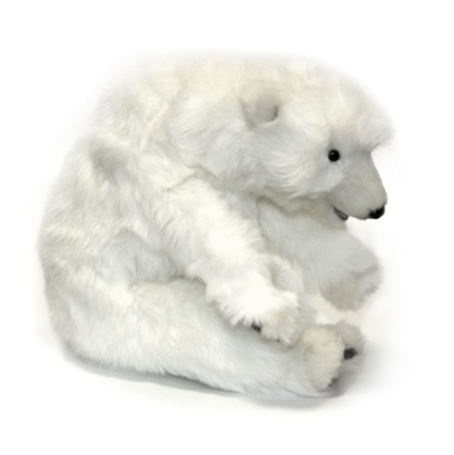 Мягкая игрушка белый медвежонок спящий, 30 см, HANSA фото 3