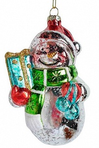 Ёлочная игрушка "Снеговик", пластик, 12 см, Новогодняя сказка