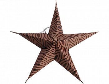 Набор бумажных звёзд "Цветовой нюанс", коричневые, 18 см (упаковка 5 шт.),, Koopman International
