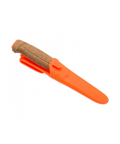 Нож Morakniv Floating Serrated Knife, нержавеющая сталь, пробковая ручка, оранжевый фото 2