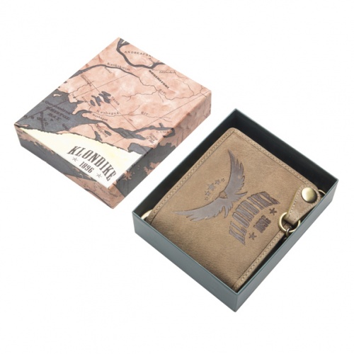 Бумажник Klondike Happy Eagle, коричневый, 12,5x10 см фото 9