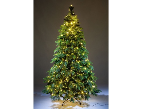 Искусственная елка с гирляндой Власта 180 см, 500 разноцветных/теплых белых LED ламп, контроллер, ЛИТАЯ + ПВХ, CRYSTAL TREES фото 2
